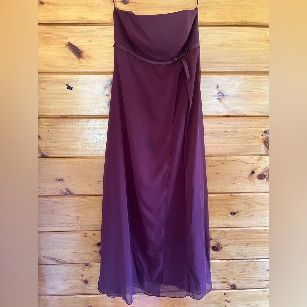 Jordan Burgundy Layered Long Bridesmaids evening Formal Dress 8